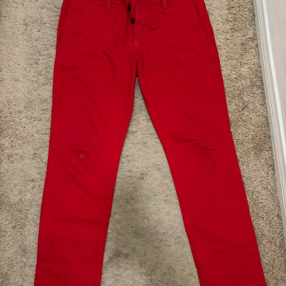 Abercrombie & Fitch Men's Bold Red Chinos